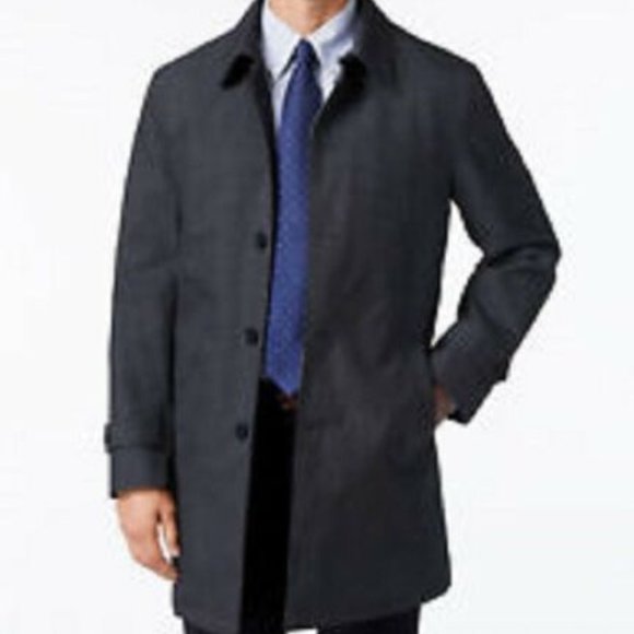 MENS TOMMY HILFIGER NAVY BLUE TOP COAT 48L